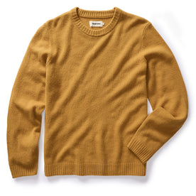 flatlay of The Lodge Sweater in Gold, Knits by Taylor Stitch