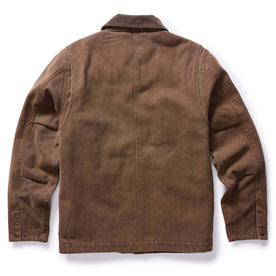 flatlay of the back of The Workhorse Jacket in Aged Penny Chipped Canvas, Outerwear by Taylor Stitch