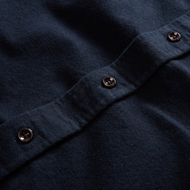 material shot of the buttons on The Yosemite Shirt in Dark Navy, Wovens by Taylor Stitch