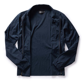 flatlay of the inside of The Deploy Packable Shell in Dark Navy, Outerwear by Taylor Stitch