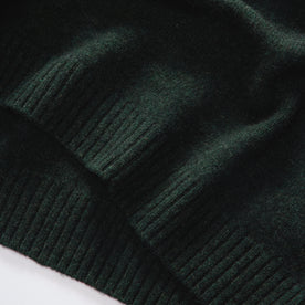 material shot of the ribbed hem on The Lodge Sweater in Black Pine, Knits by Taylor Stitch