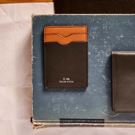 editorial flatlay of The Minimalist Wallet in Brown, Accessories by Taylor Stitch