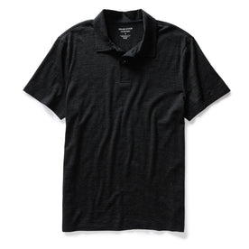 The Merino Polo in Heather Black - featured image