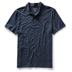 The Merino Polo in Heather Navy - featured image