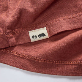 material shot of the tag on The Cotton Hemp Tee in Wish You Were Here, Knits by Taylor Stitch