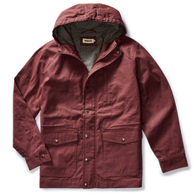 The Explorer Jacket in Red Wine Dry Wax - featured image