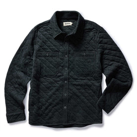 The Fall Line Overshirt in Heather Coal Quilted Jersey - featured image