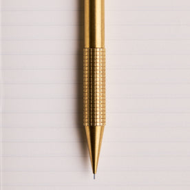 close up image of The Mechanical Pencil in Brass, Accessories by Taylor Stitch