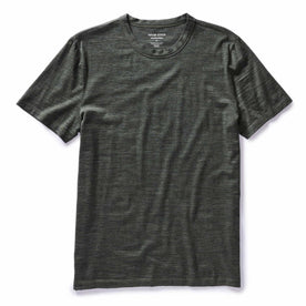 The Merino Tee in Heather Army - featured image