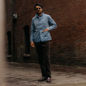 The Ojai Jacket in French Blue Herringbone - featured image