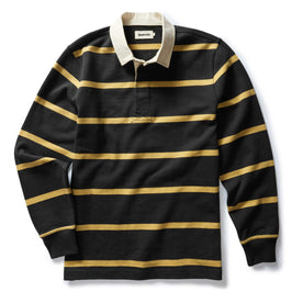 The Rugby Shirt in Faded Black Stripe - featured image