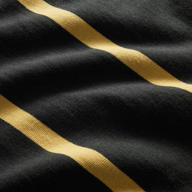 material shot of the fabric on The Rugby Shirt in Faded Black Stripe, Knits by Taylor Stitch