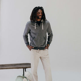 The Apres Zip Hoodie in Graphite French Terry Twill - featured image