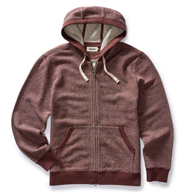 The Apres Zip Hoodie in Merlot French Terry Twill - featured image