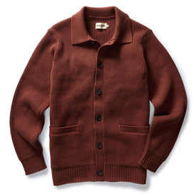 The Harbor Sweater Jacket in Mahogany - featured image