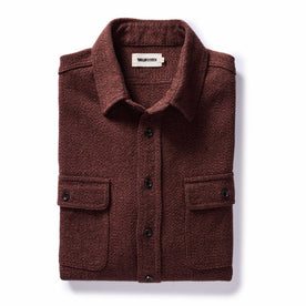 The Ledge Shirt in Burgundy Linen Tweed - featured image