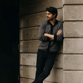 The Nichols Polo in Black Birdseye Merino - featured image