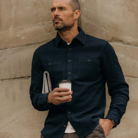 The Utility Shirt in Navy Sashiko - featured image