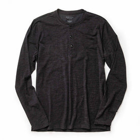 flatlay of The Merino Henley in Heather Black, Knits by Taylor Stitch