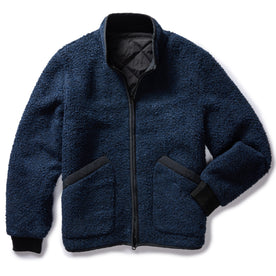 flatlay of The Carson Jacket in Dark Navy Fleece, Outerwear by Taylor Stitch