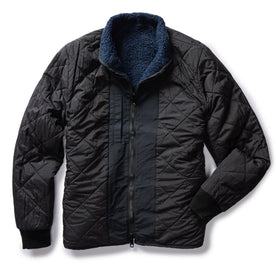 flatlay of The Carson Jacket in Dark Navy Fleece, reverse side, Outerwear by Taylor Stitch