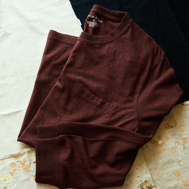 The Cotton Hemp Long Sleeve Tee in Burgundy: Alternate Image 1, Knits by Taylor Stitch