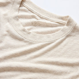 material shot of The Cotton Hemp Long Sleeve Tee in Heathered Oat, Knits by Taylor Stitch