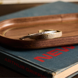 The Hammered Cuff in Silver on The Valet Tray, Accessories by Taylor Stitch