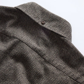 material shot of the button down collar on The Jack in Dark Forest Houndstooth, Wovens by Taylor Stitch