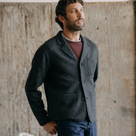 The Evans Blazer in Charcoal Birdseye Wool - featured image