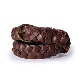 The Braided Belt in Dark Brown - featured image