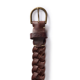 The Braided Belt in Dark Brown - featured image