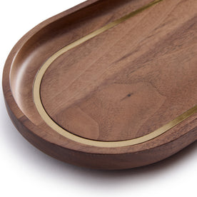 Material shot of brass inlay on The Valet Tray in Walnut and Brass, Accessories by Taylor Stitch