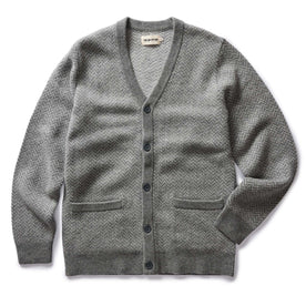 The Eddy Cardigan in Ash Herringbone Merino - featured image