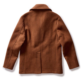 flatlay of The Mariner Coat in Tarnished Copper Wool, from the back, Outerwear by Taylor Stitch