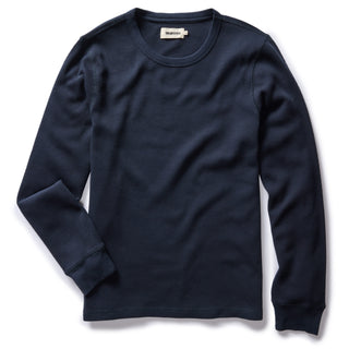 The Organic Cotton Waffle Crew in Dark Navy