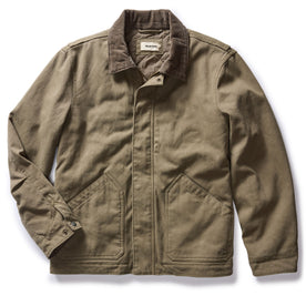 flatlay of The Workhorse Jacket in Stone Boss Duck, Outerwear by Taylor Stitch