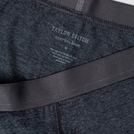 material shot of the waistband on The Merino Boxer in Heather Navy, Accessories by Taylor Stitch