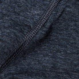 material shot of stitching on The Merino Boxer in Heather Navy, Accessories by Taylor Stitch