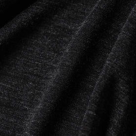 material shot of the fabric on The Merino Tee in Heather Black, Knits by Taylor Stitch