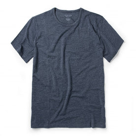 The Merino Tee in Heather Navy - featured image