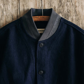 material shot of The Bomber Jacket in Dark Navy Moleskin, Outerwear by Taylor Stitch