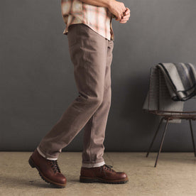 fit model standing in The Democratic All Day Pant in Silt Broken Twill, Bottoms by Taylor Stitch