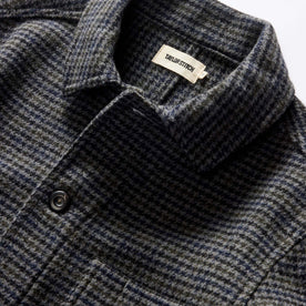 material shot of the collar on The Ojai Jacket in Ash Guncheck Wool, Outerwear by Taylor Stitch