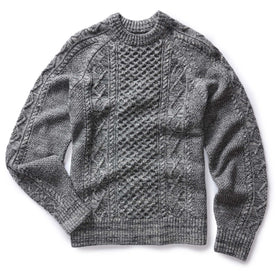 flatlay of The Orr Sweater in Marled Coal Merino, Knits by Taylor Stitch