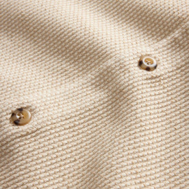 material shot of the buttons on The Point Shirt in Natural Sashiko, Wovens by Taylor Stitch