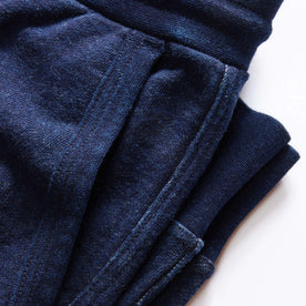 material shot of the pockets on The Sunset Pant in Indigo Terry, Bottoms by Taylor Stitch