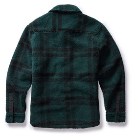 flatlay of The Timberline Jacket in Dark Spruce Plaid, from the back, Outerwear by Taylor Stitch