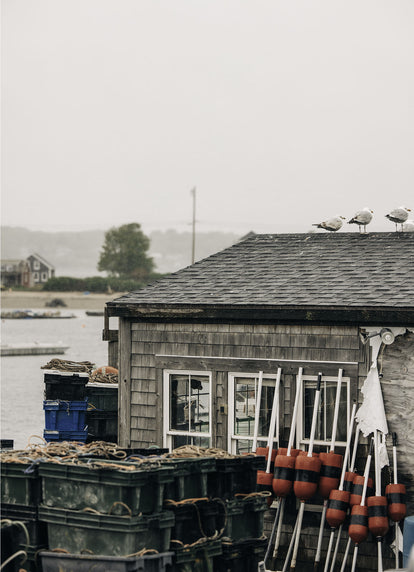 Building by the dock in maine