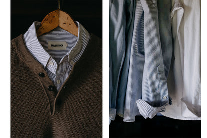 The Jack Men's Oxford Shirt on a hanger